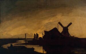 John Crome, Moonrise on the Yare, between 1811 and 1816 Oil on canvas, 43.7 x 27.9 in Tate Gallery, London
